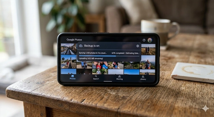 How to back up phone to Google Photos on Android and iPhone side by side