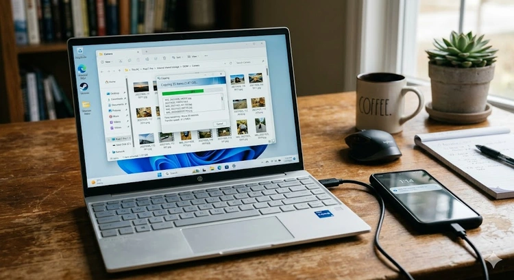 How to backup Android phone to PC using USB cable connected to Windows laptop
