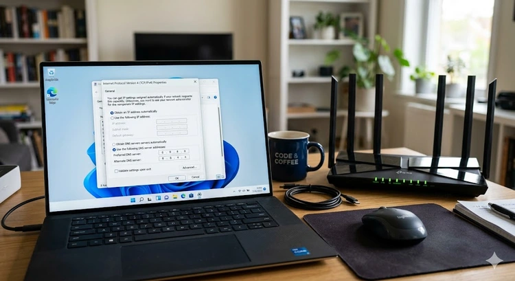 How to change DNS server on Windows Network Settings for faster internet