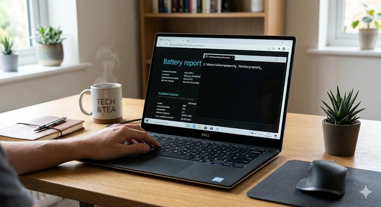 How to check battery health on a Windows laptop using the built-in powercfg battery report tool