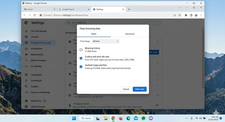 how to clear cache and cookies in browser settings across Chrome Firefox Edge and Safari