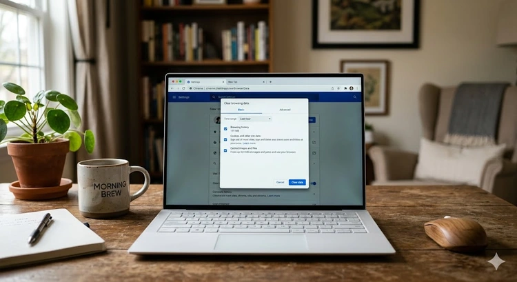 clear cache and cookies chrome settings panel in Google Chrome privacy menu