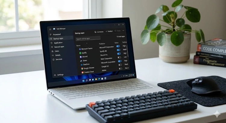 How to disable startup programs on Windows using Task Manager startup tab
