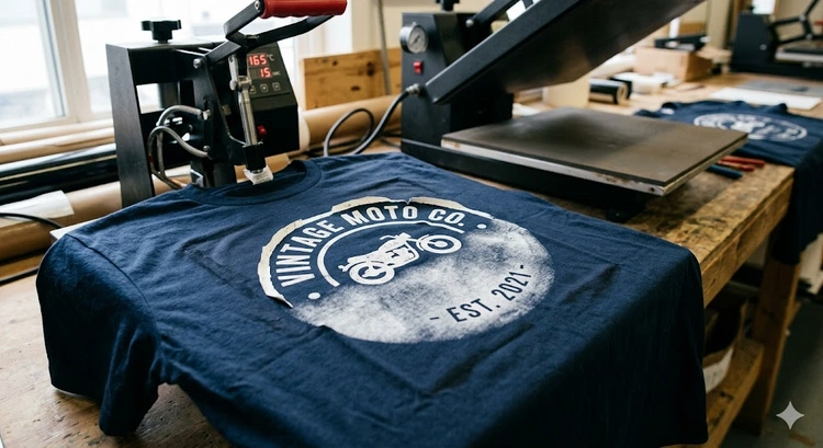 heat press problems and solutions illustrated on a flat clamshell press showing uneven transfer adhesion