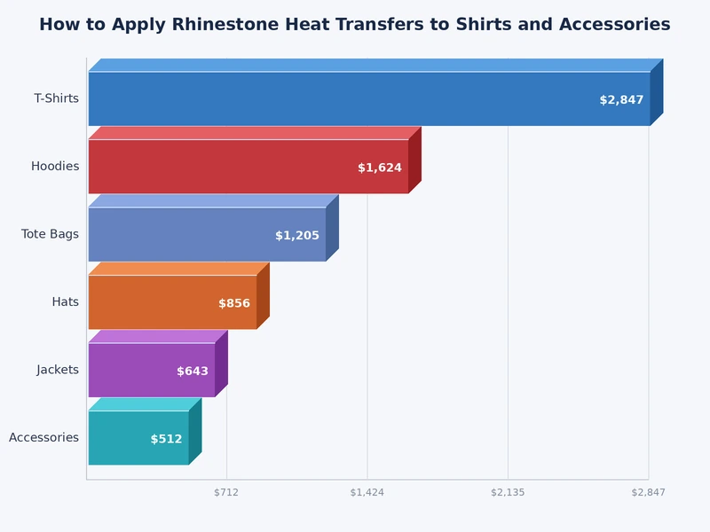 Chart comparing recommended heat press settings for rhinestone transfers across different fabric types