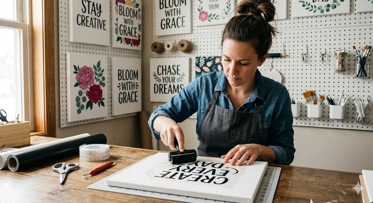 How to Apply Vinyl to Canvas: Bags, Art, and Home Decor