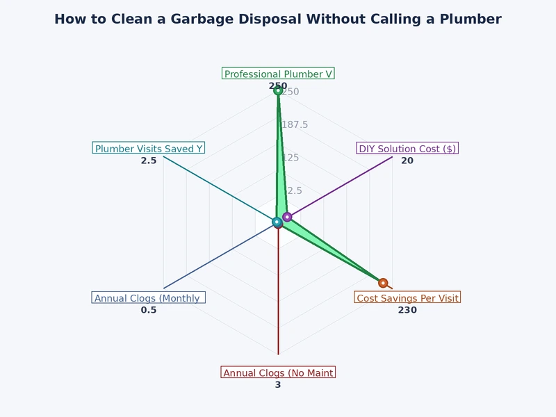 chart comparing garbage disposal cleaning methods by effectiveness cost and frequency