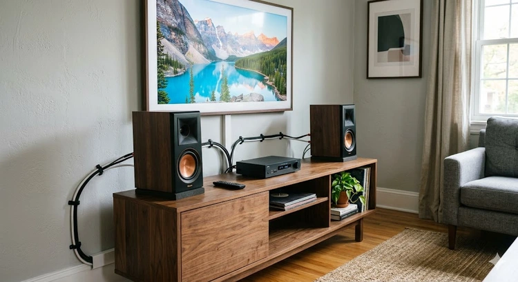 How to improve TV audio without soundbar — rear panel connections including optical, HDMI ARC, and RCA outputs