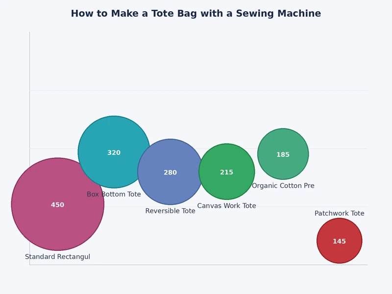 chart showing tote bag construction steps from cutting to finishing