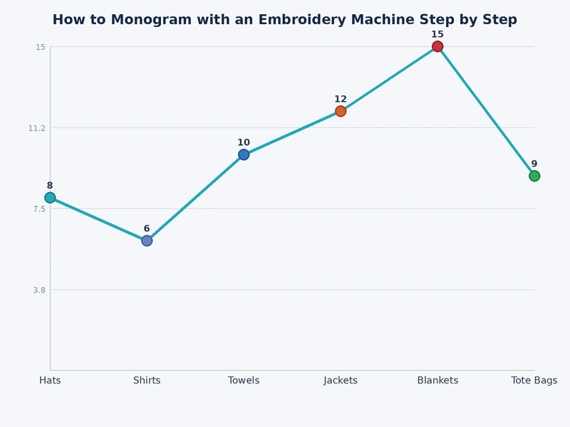 chart comparing fabric types and stabilizer recommendations for machine monogramming