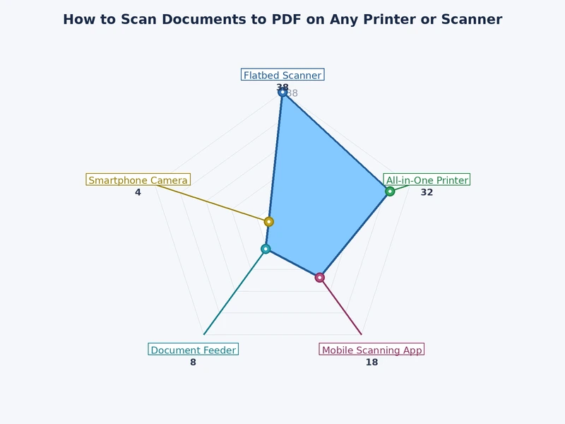 Chart comparing scan resolution and file size for PDF output