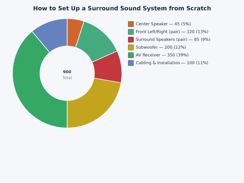 surround sound speaker placement angle chart for 5.1 and 7.1 configurations per ITU standard