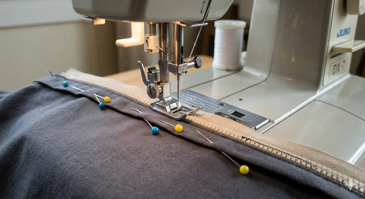 How to sew a zipper step by step — invisible and regular zipper installation on a home sewing machine
