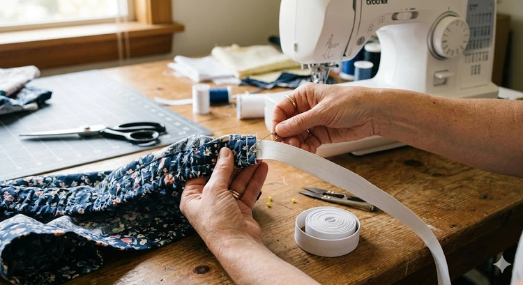 how to sew elastic into a waistband using a bodkin and fabric casing
