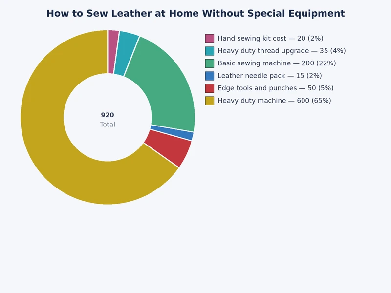 comparison chart of home leather sewing methods by difficulty level and equipment required