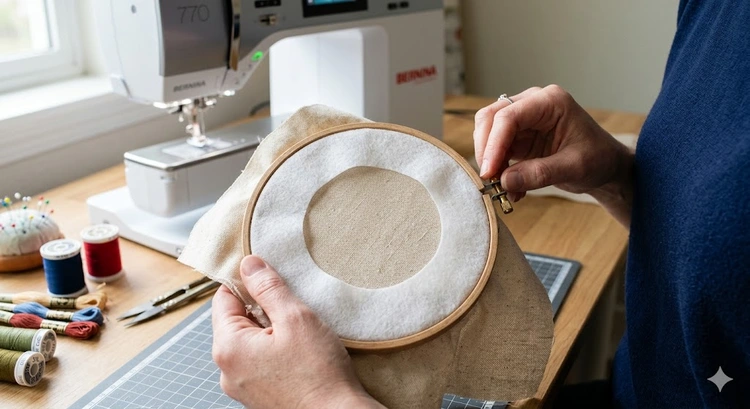 how to stabilize fabric for embroidery machine — assorted stabilizer types laid flat on a worktable