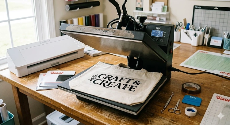 Laser vs inkjet printer side by side on a home office desk showing size and design differences
