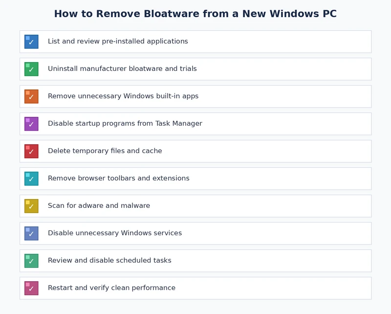 Bloatware removal checklist — common myths vs facts for Windows PC cleanup