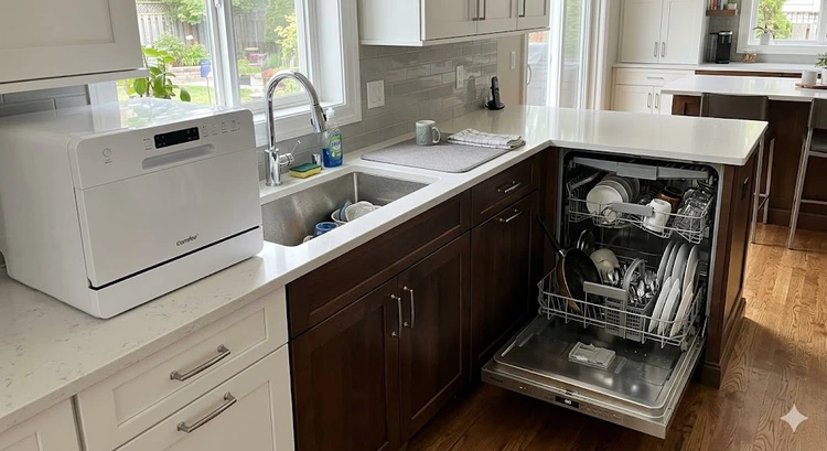 RV vent fan vs roof vent side by side on RV roof showing powered fan and passive vent