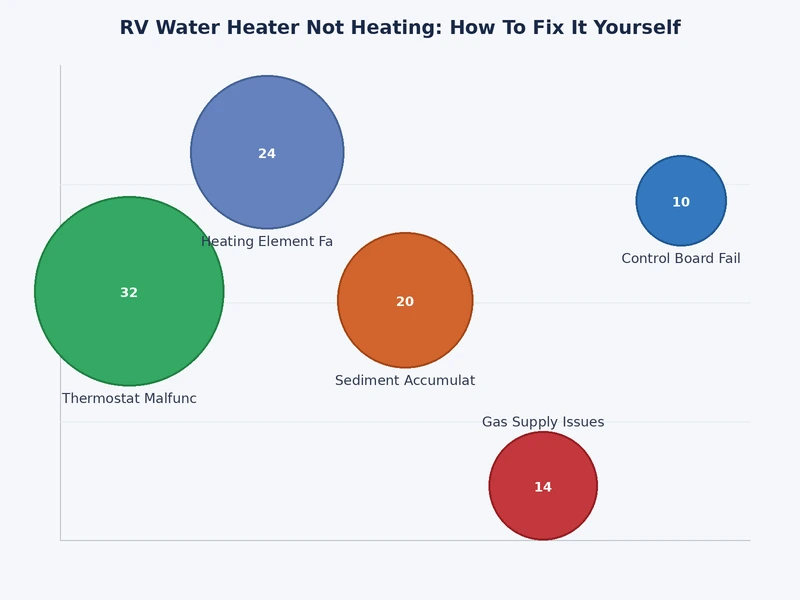 Bar chart comparing DIY vs professional repair costs for common RV water heater problems