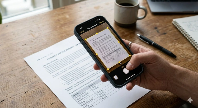 How to scan documents with iPhone camera using the built-in Notes app document scanner