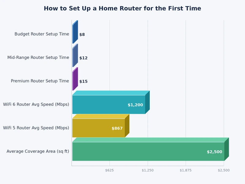 Bar chart comparing Wi-Fi signal strength across different router placement positions in a standard home