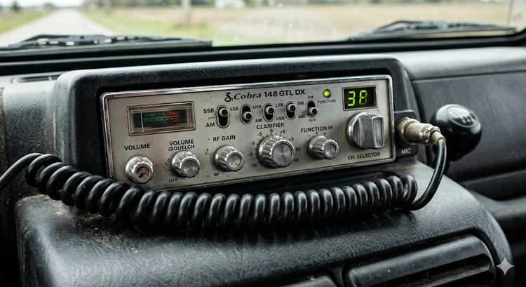 SSB CB radio explained with front panel showing USB and LSB mode selector