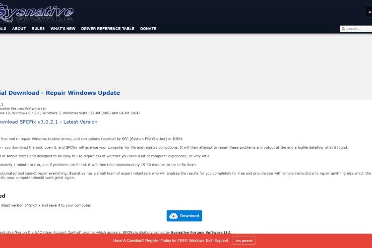 Repair the Opencl.dll File That Has Gone Bad with the SFCFix Tool