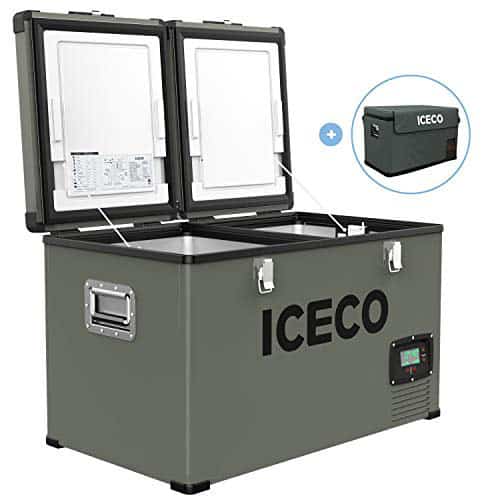 ICECO-VL60-63-Quart-Dual-Zone-Portable-Refrigerator ICECO VL60 63 Quart Dual Zone Portable Refrigerator